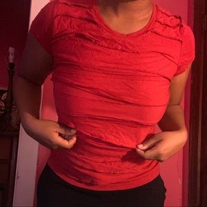 Ruffled Ruby Red Blouse 🌹